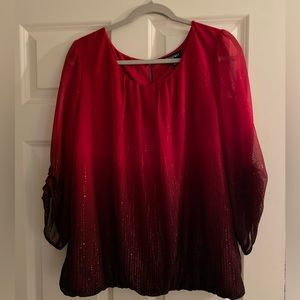 Rob & Ali Glittery Dressy Blouse-XL